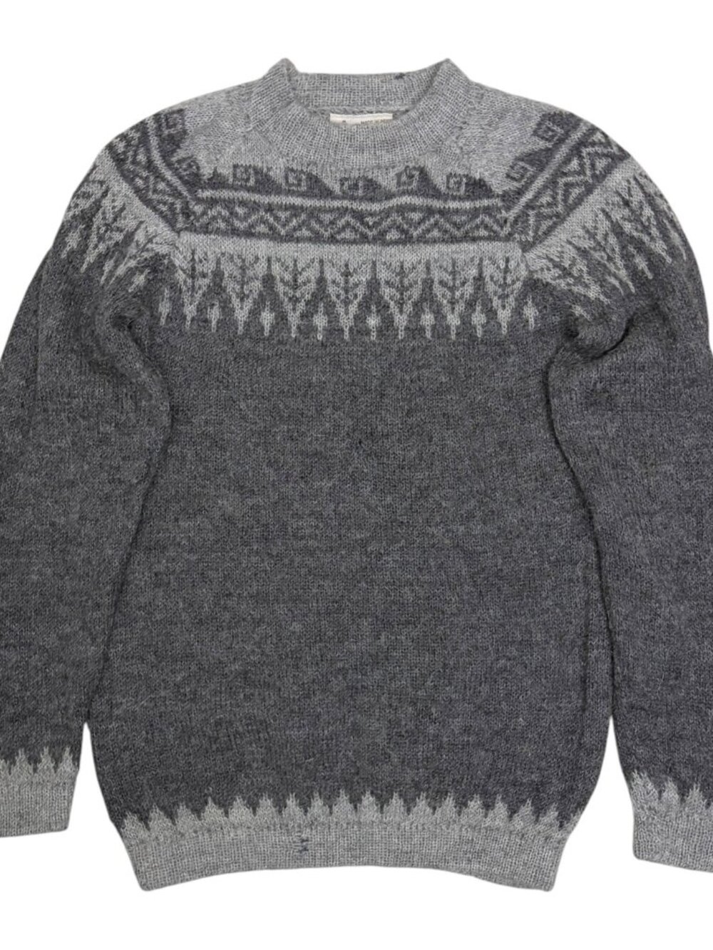 100% ALPACA WOOL Vintage Sweater Winter Fall Retro Womens Small